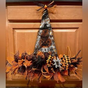 Halloween Witch Wreath Homemade